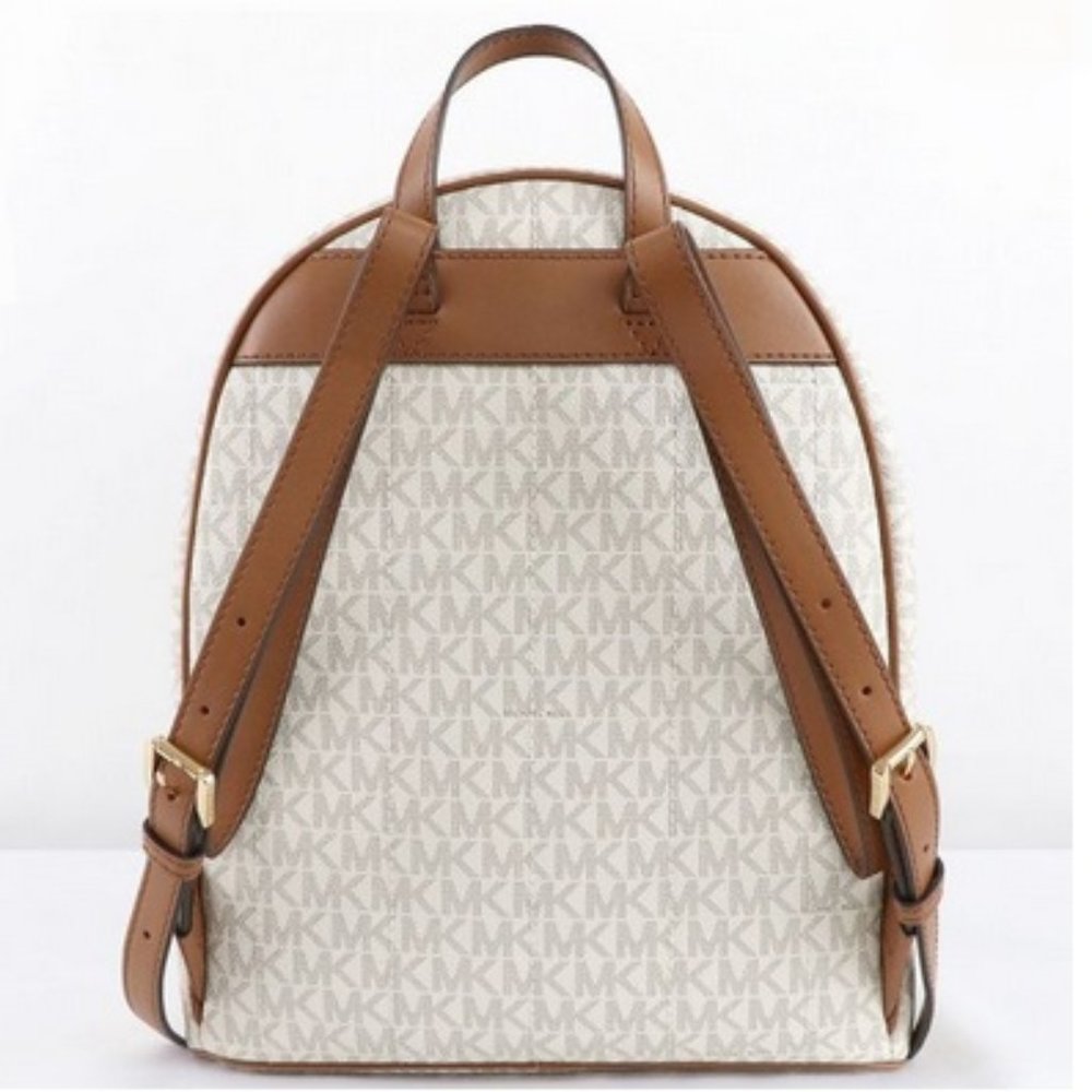 MICHAEL KORS Kenly Medium Backpack Signature Vanilla Bag - Picture 4 of 16
